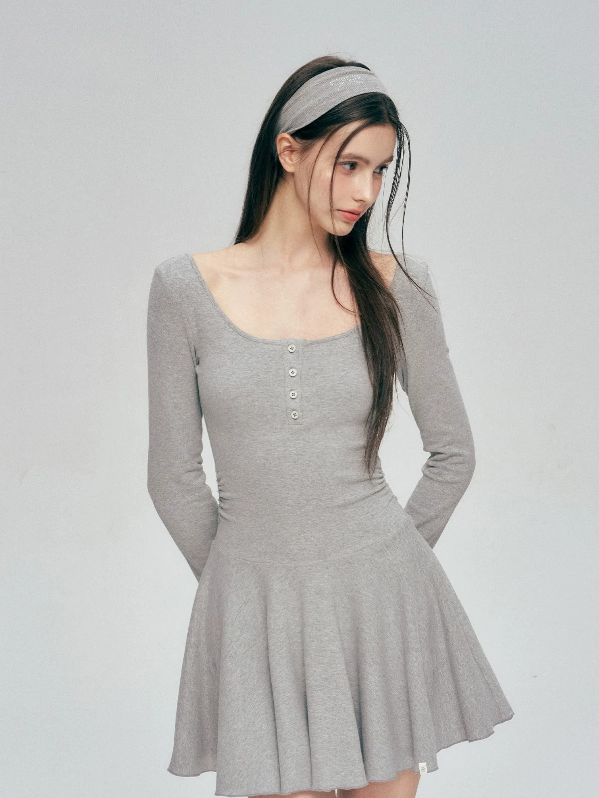 Square Neck A-Line Dress