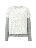 Floral Layered Stripe Tee