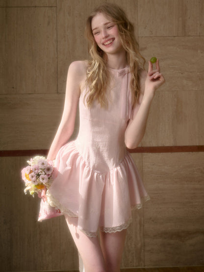 Summer Cool Soft Mist Pink Dress