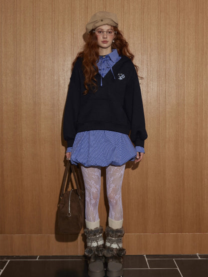 Plaid Layered Three-Piece Lounge Set