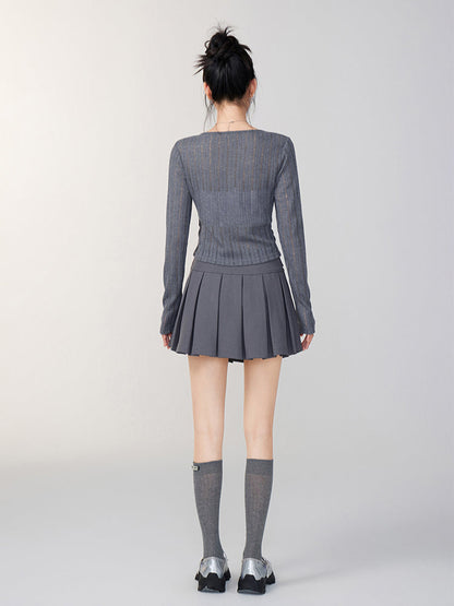 Lace Panel Knit Cardigan