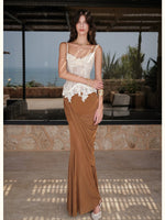 Sheer Lace V-Neck Cami Top