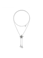 Metal Floral Snake Chain Necklace