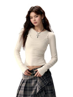 Butterfly Bow Vest & Base Layer T-Shirt Long-Sleeve Set