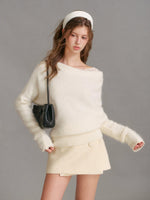 Cashmere Wool Lace Layered Sweater Set