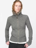 Vintage Wool Fur Collar Cardigan