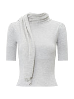 Scarf Sleeve Knit Top