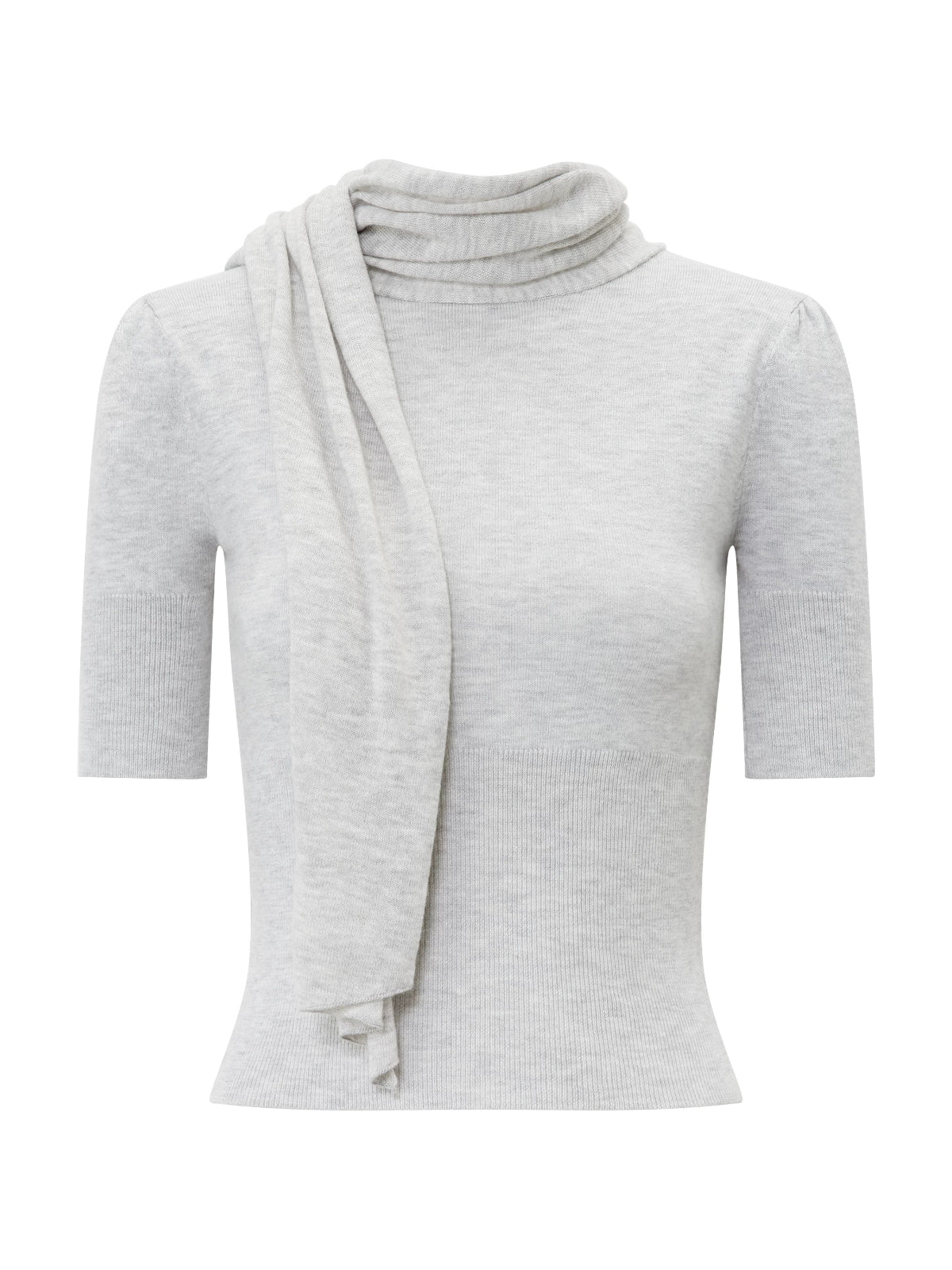 Scarf Sleeve Knit Top