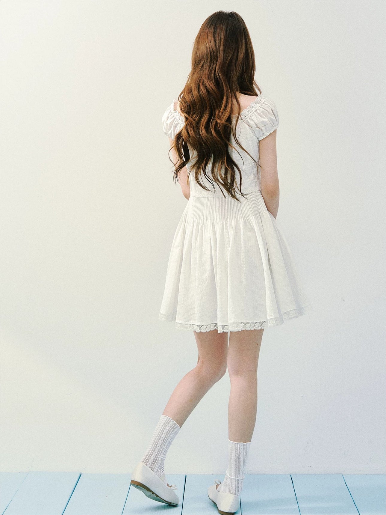 Square Neck Lace Dress