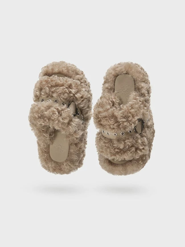 Teddy Platform Slippers