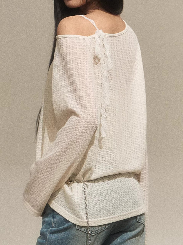 Asymmetrical Cutout Knit Top
