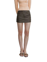 Leather A Line Skirt