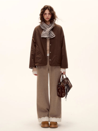 Reversible Striped Sherpa Jacket