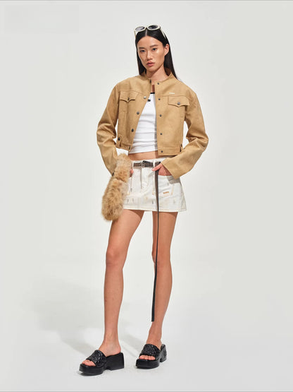 Suede-Touch Short Hunting Jacket