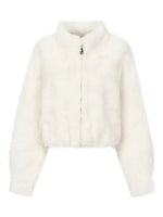 Faux Fur Stand Collar Coat