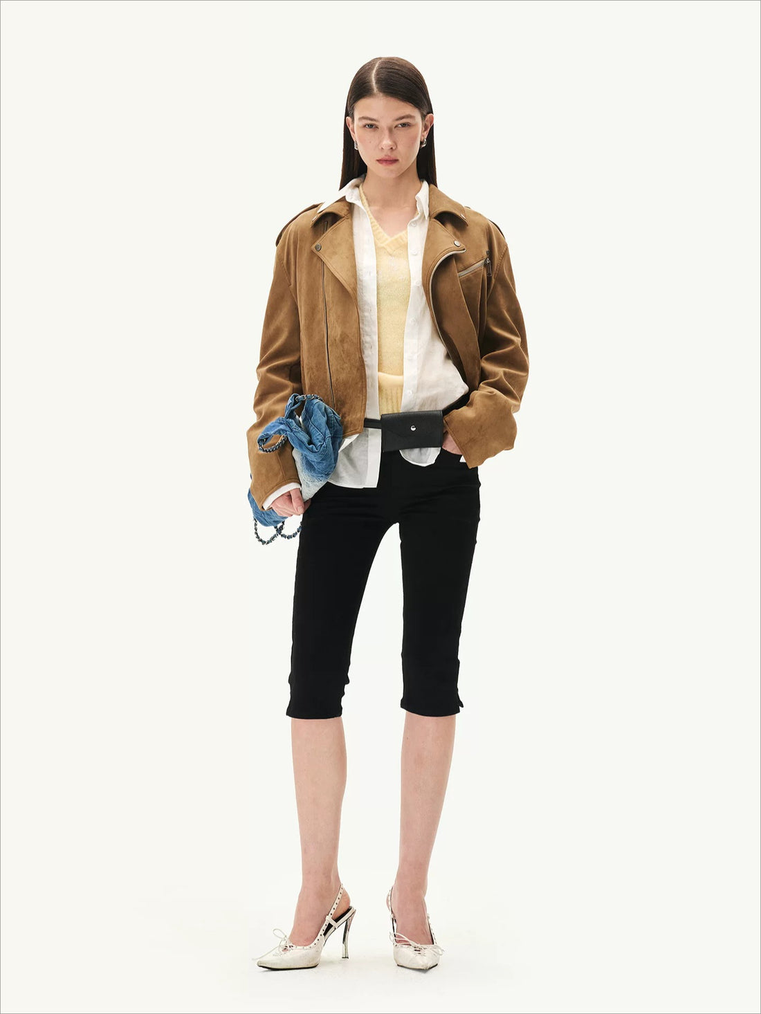 Vintage Suede Texture Leather Jackeat