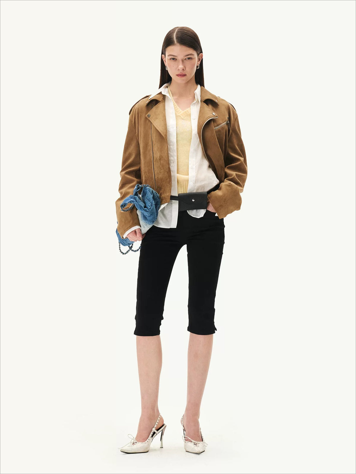 Vintage Suede Texture Leather Jackeat