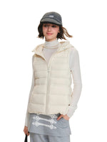 Detachable Fur Collar Waist-Fitted Down Vest