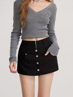Layered A-Line Mini Skirt