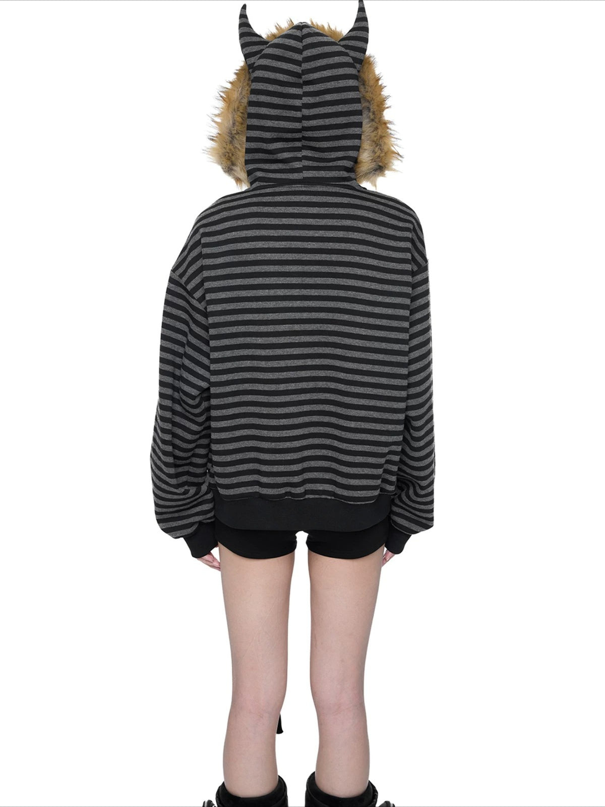 Devil Ear Stripe Hoodie
