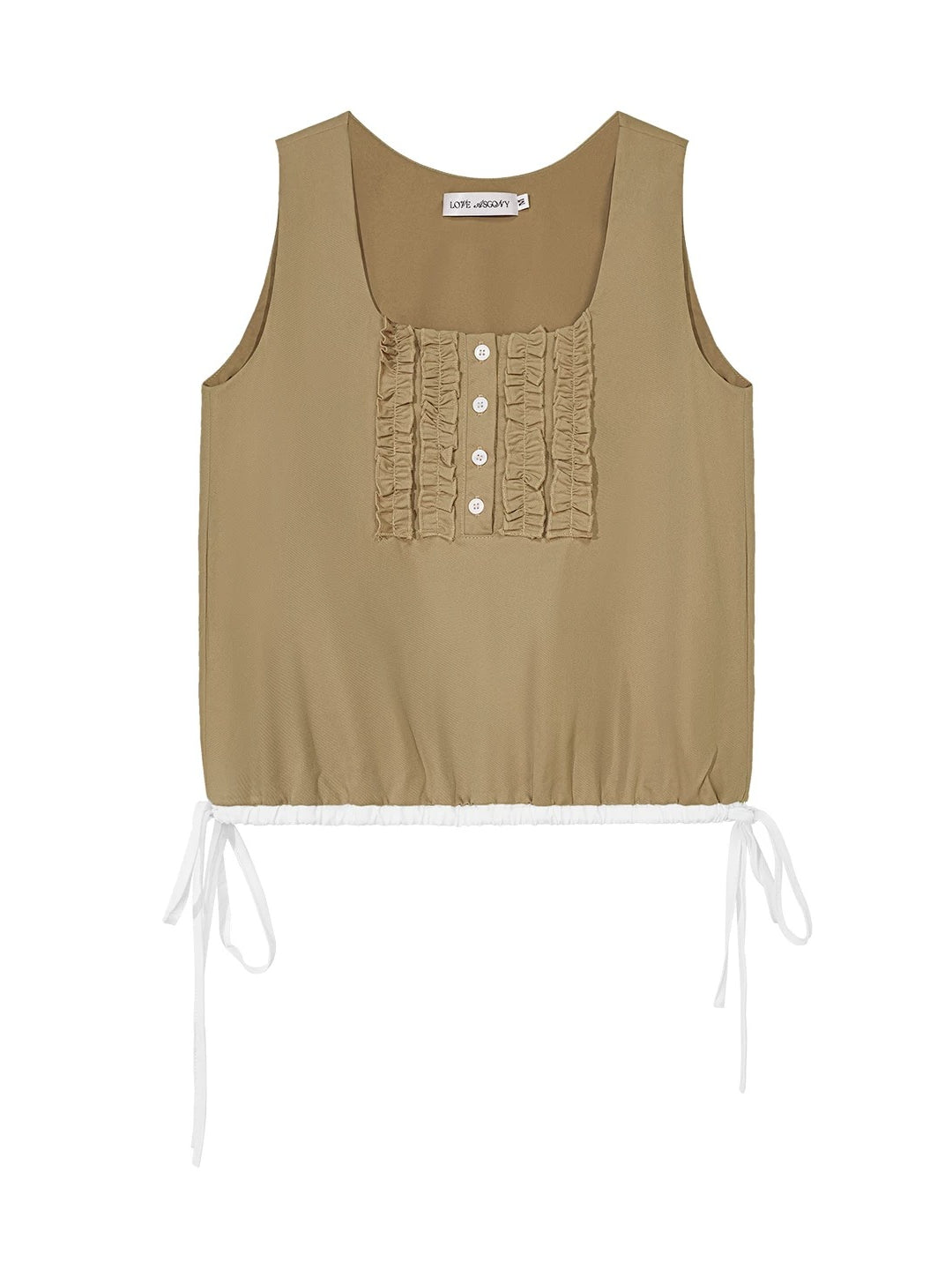 Ruffle Drawstring Tank