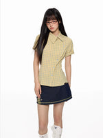 Plaid Slim Short Sleeve Shirt