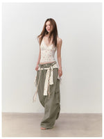 Printed Lace Trimmed Camisole