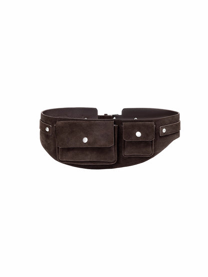 Suede Utility Waist Belt Bag