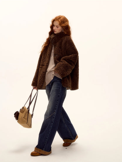 Reversible Suede Shearling Jacket