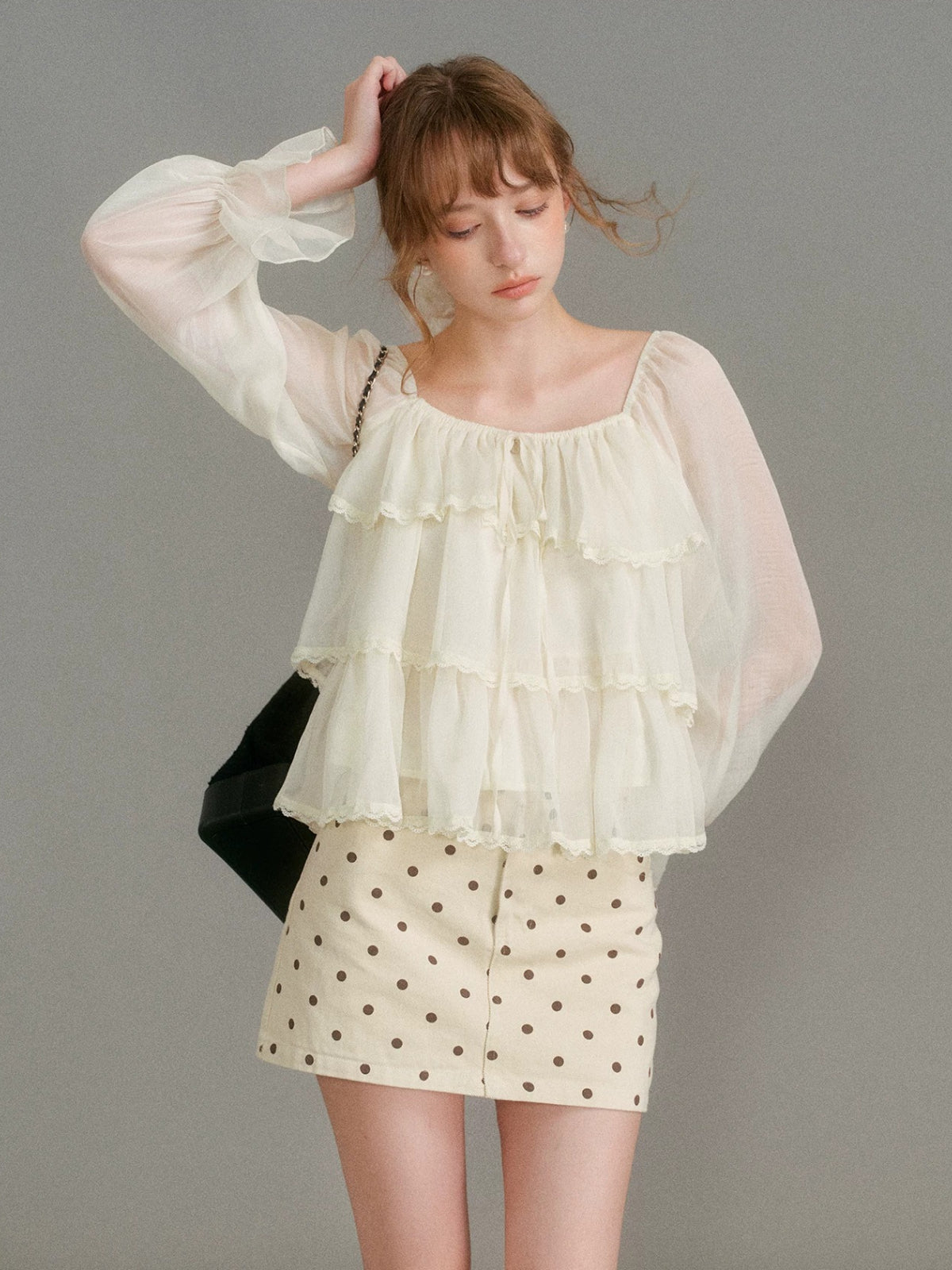 Chiffon Ruffle Blouse