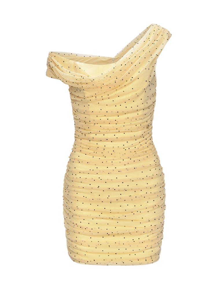Off-Shoulder Cowl Neck Elegant Mini Dress