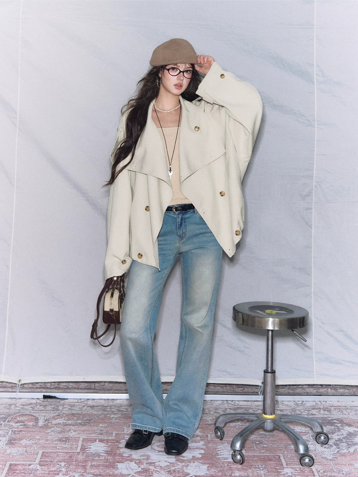 Double Breasted Short Jacket