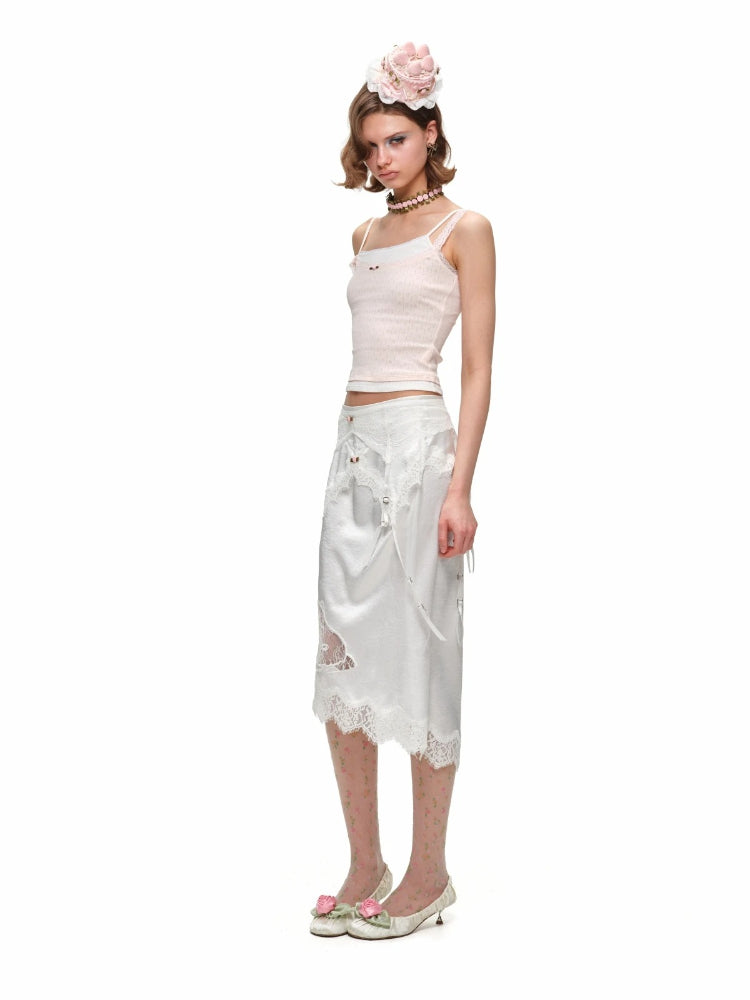 Asymmetric Lace Cami Top
