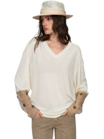 Lyocell Embroidered Relaxed Tee