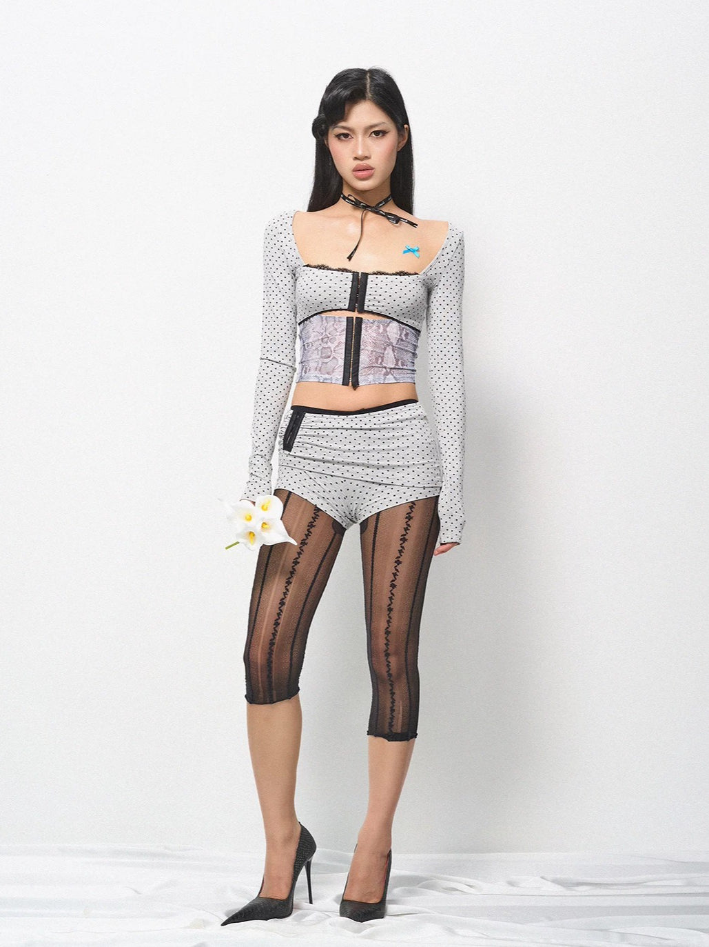 Plaid Polka Dot Set