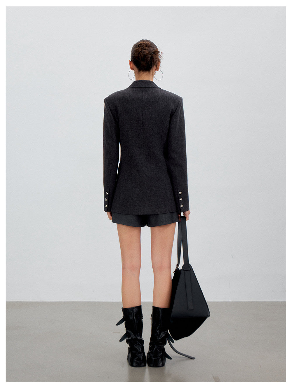 Wool Blend Tailored Blazer