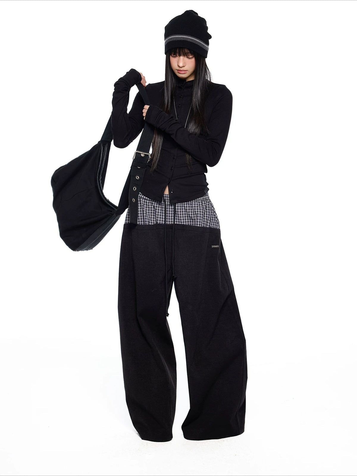 Slim Pleated Long Sleeve Top