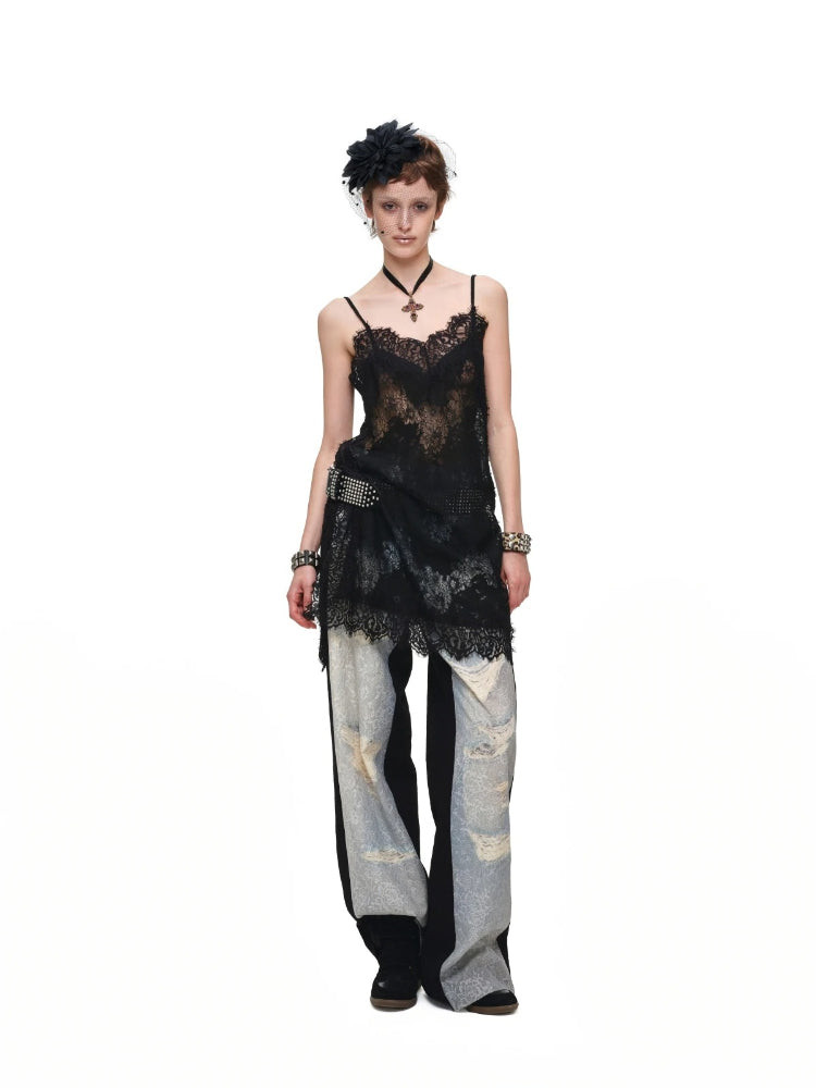 Lace V-neck Slip Dress