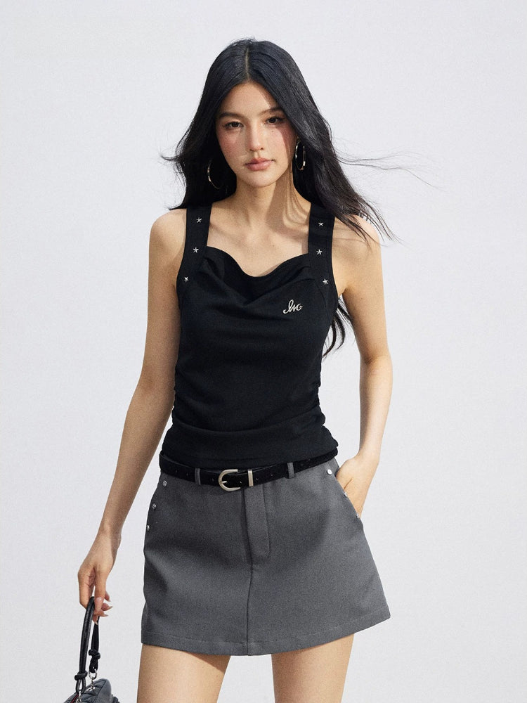 Star Pleated Slim Tank