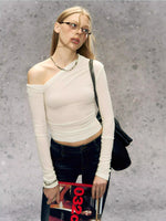 Skins Asymmetric One-Shoulder Knit Top