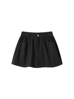 Black Vintage Pleated Mini Skirt
