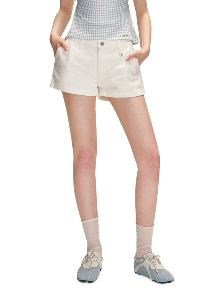 Low Rise Denim Shorts