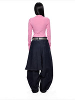 Slim Pleated Long Sleeve Top