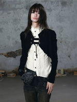 Vintage Ruffled Layered Cardigan