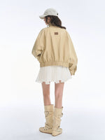 Ballet Eyelet Lace A-Line Mini Skirt