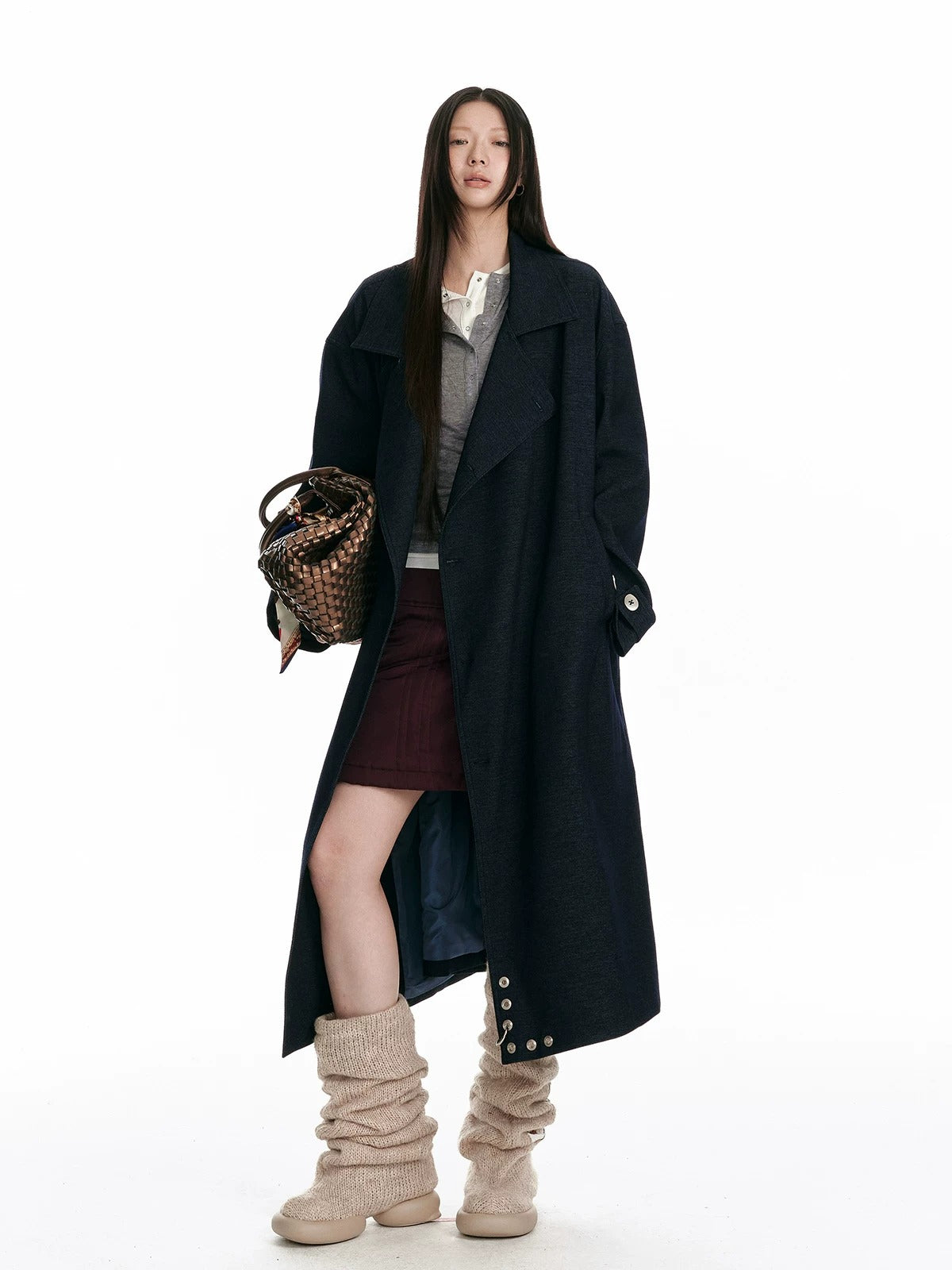 Korean Double Collar Trench Coat