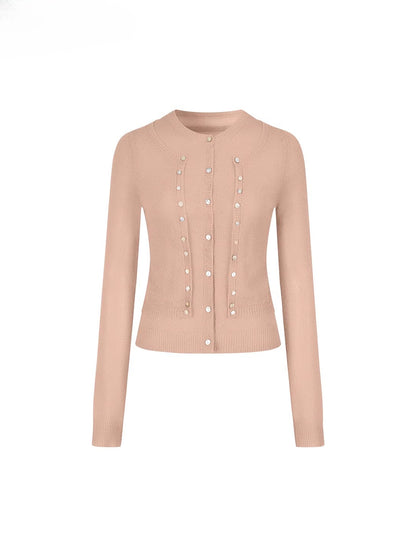 Double-Layer 2-in-1 Wool Knit Cardigan