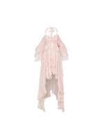 Guggi Printed Chiffon Halter Dress