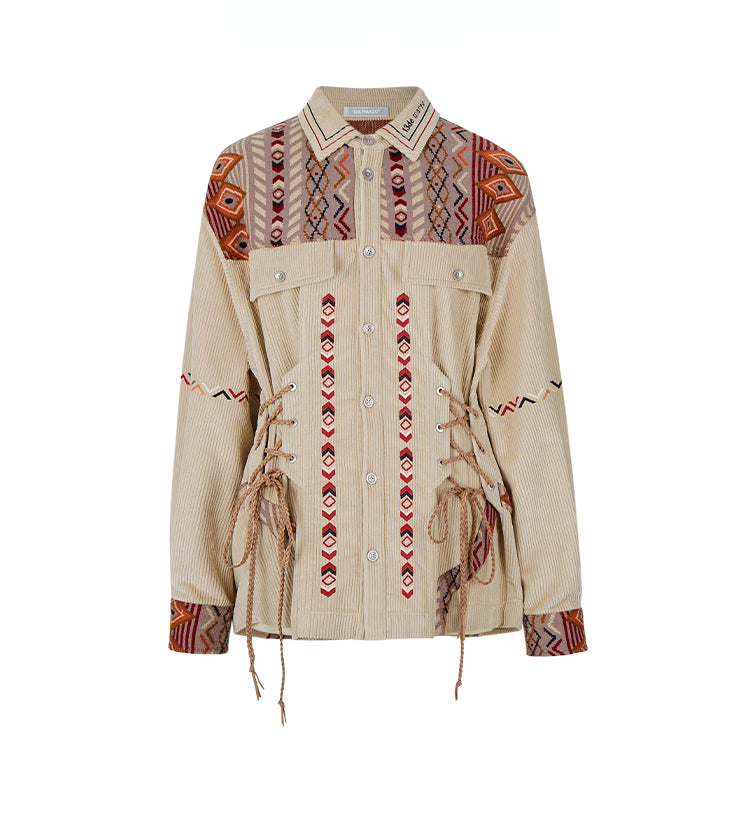 Corduroy Patchwork Shirt
