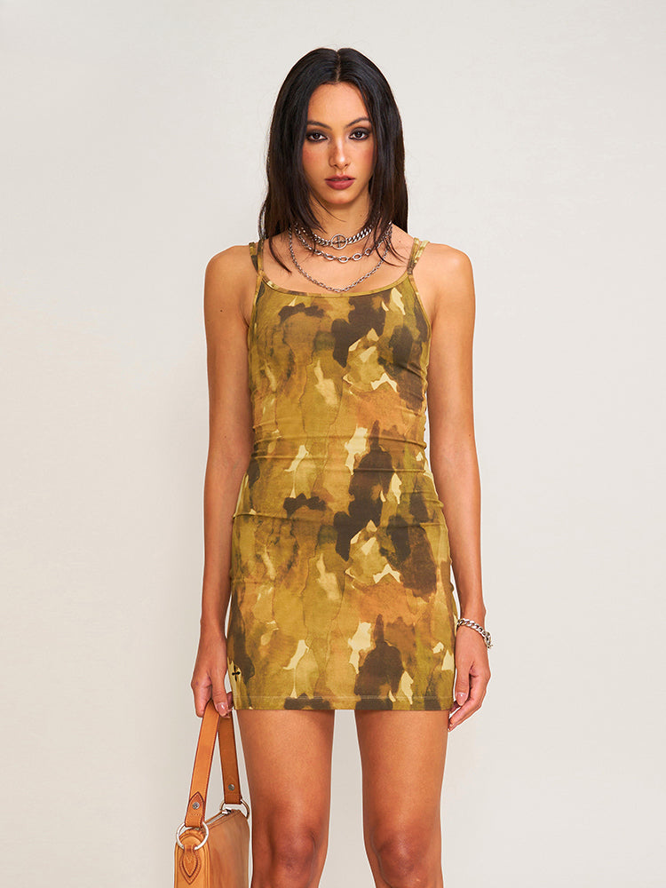 Vintage Hurricane Fade Short Dress Hurricane Camouflage